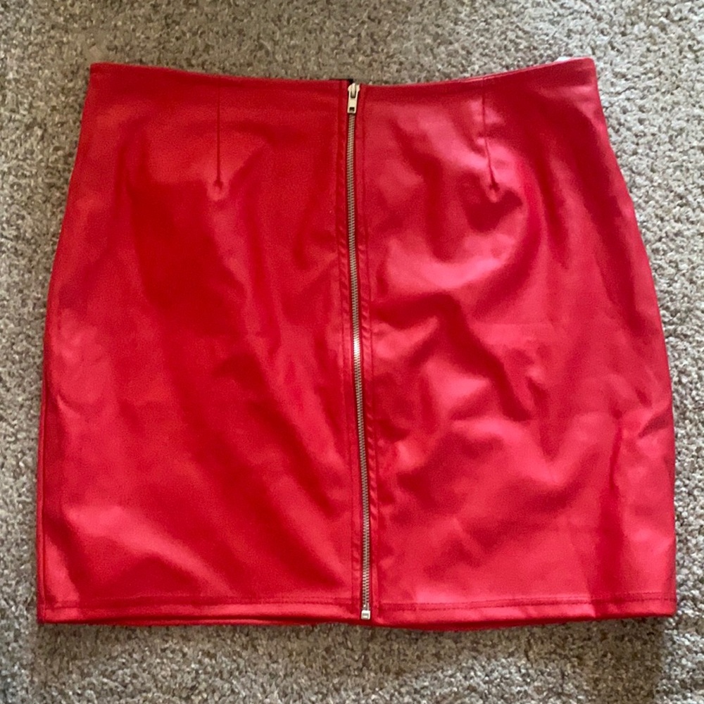 Red Leather Skirt